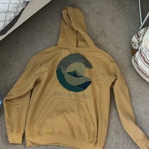 tan used sweatshirt, medium, good material